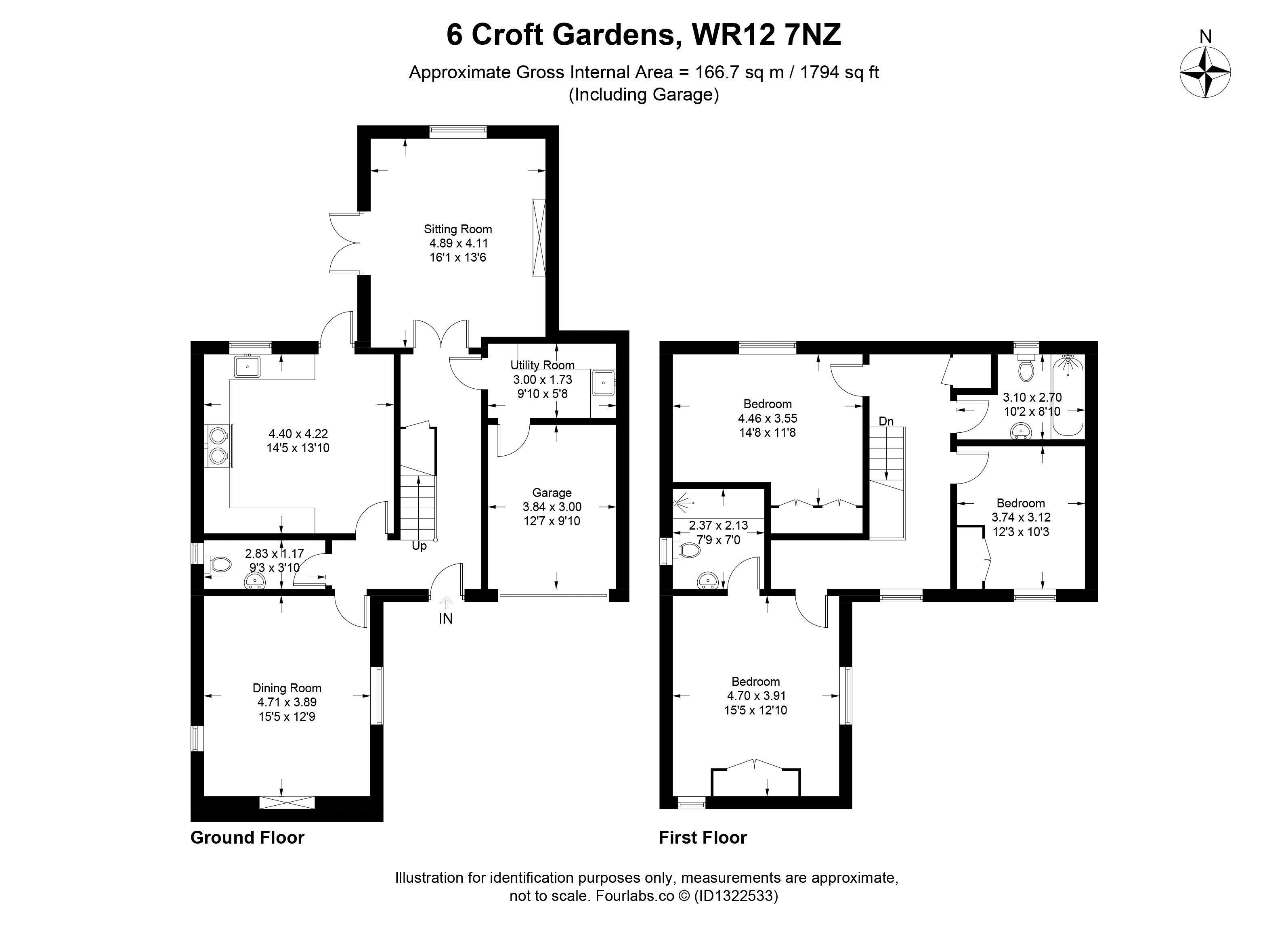 6, Croft Gardens, Broadway floorplan