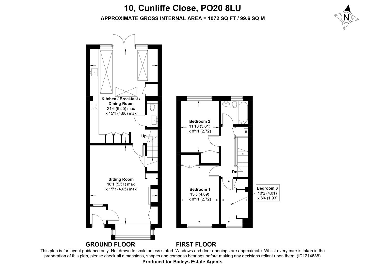 10, Cunliffe Close, Chichester floorplan