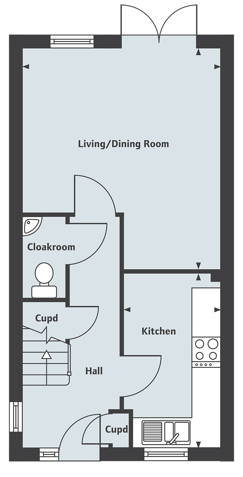 2 Bedrooms Terraced house for sale in 