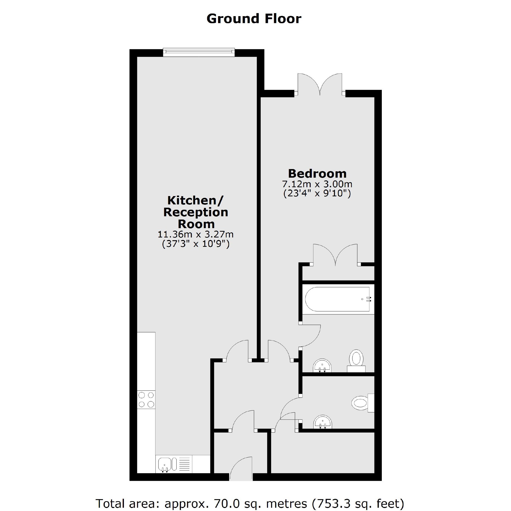 Flat 25, Holme Court, 158, Twickenham Road, Isleworth floorplan