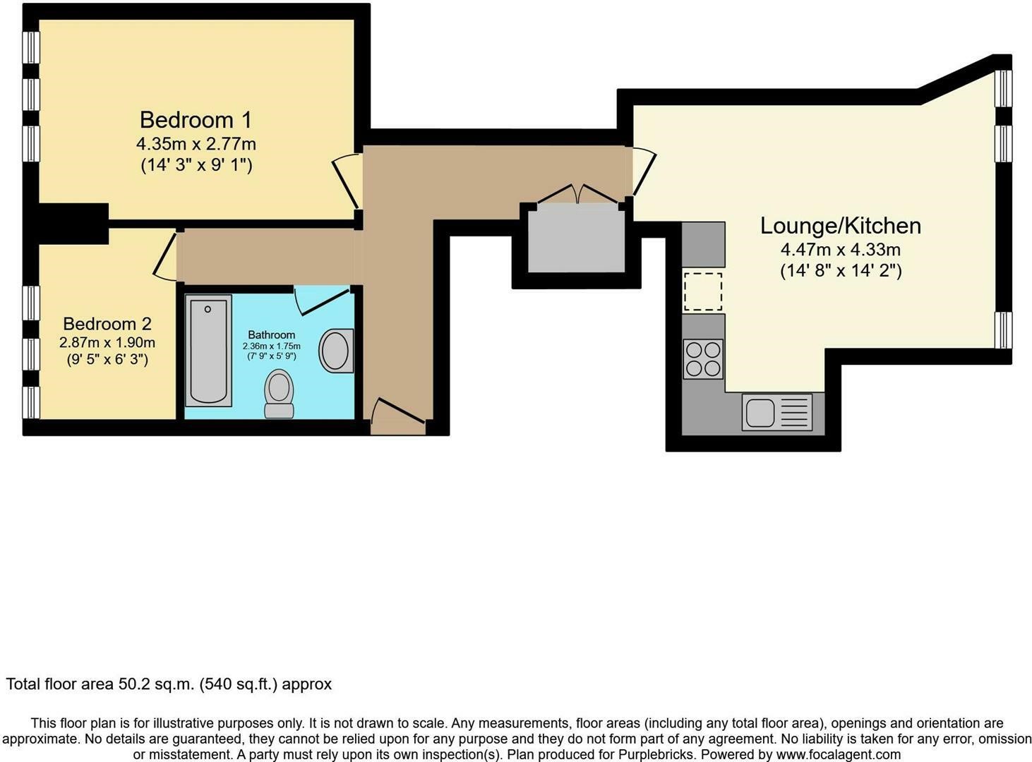 Flat 3, Bournemouth floorplan