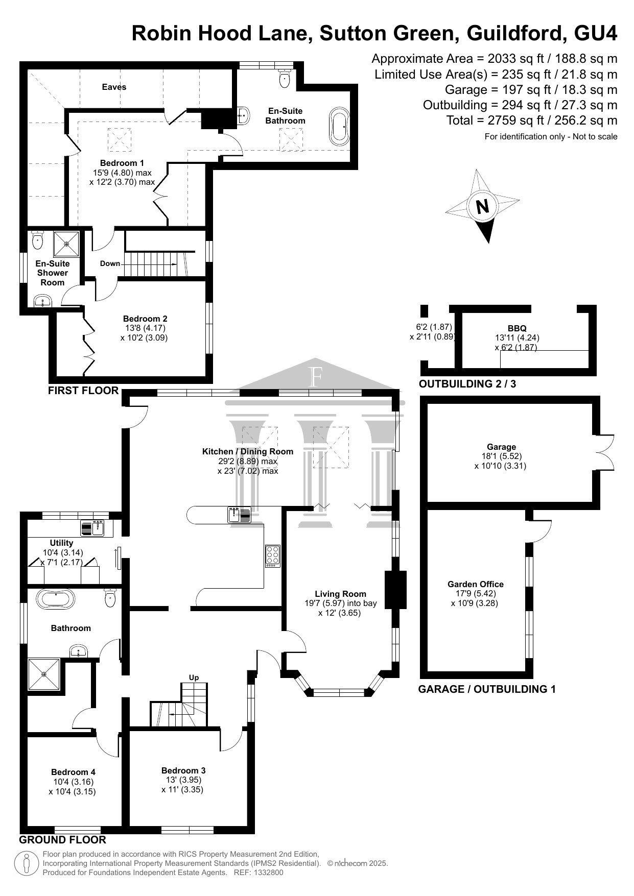 Rustlings, Robin Hood Lane, Guildford floorplan