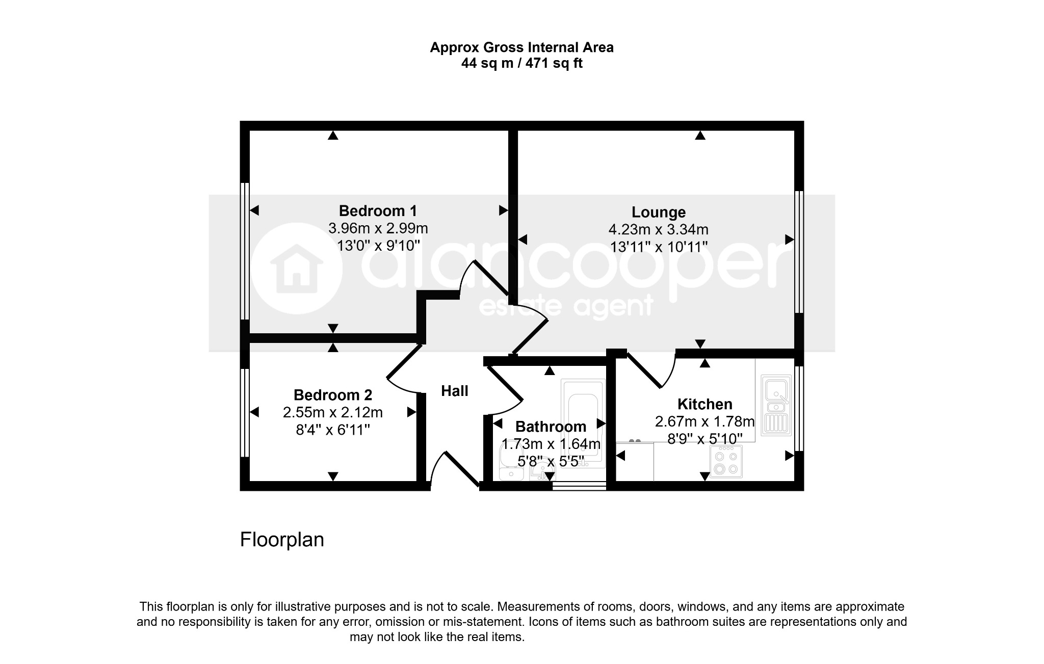 Simon Close, Nuneaton floorplan