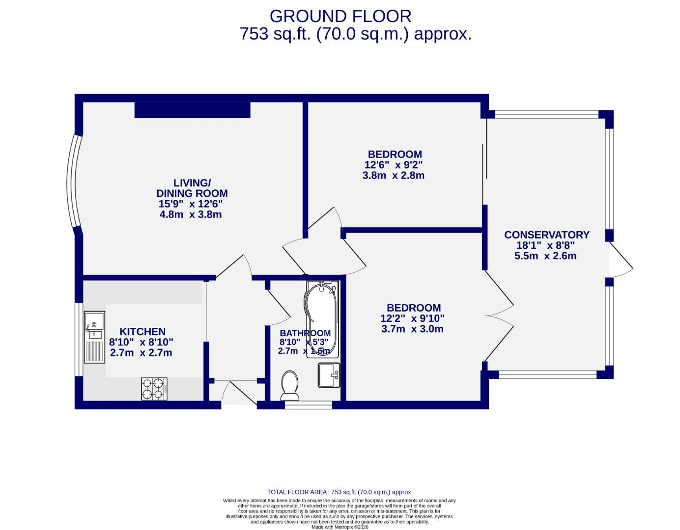 1, Furness Drive, York floorplan
