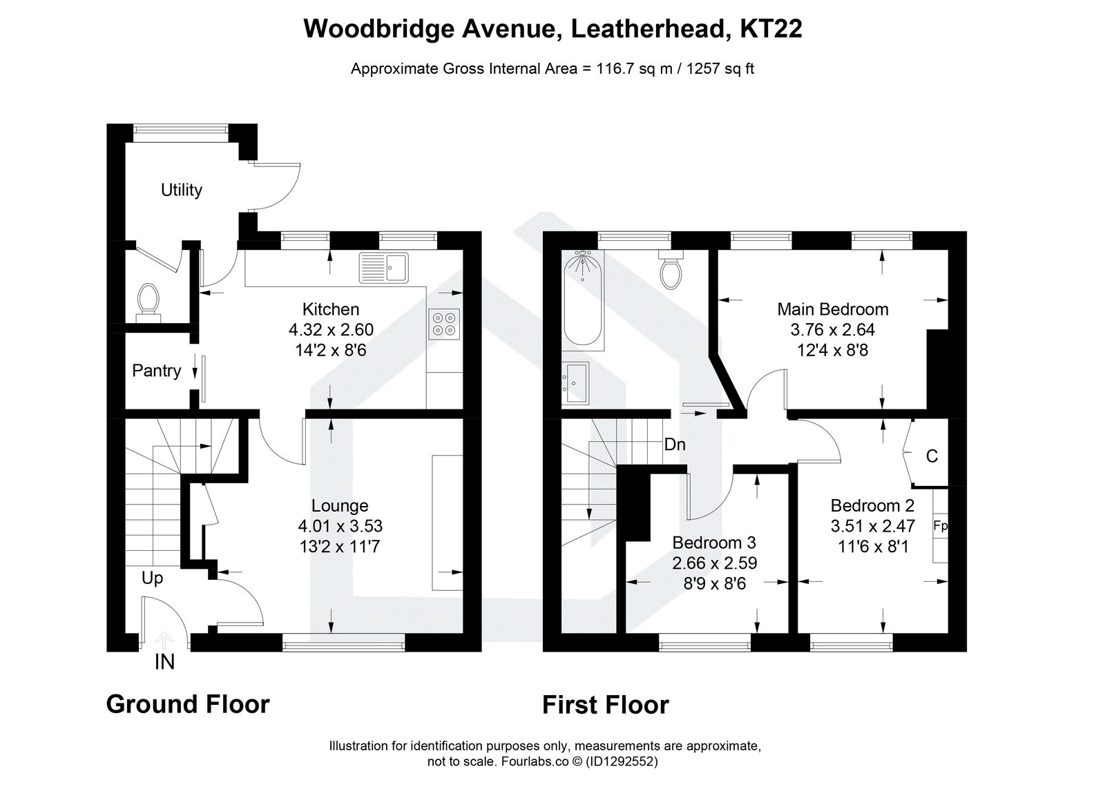 33, Woodbridge Avenue, Leatherhead floorplan