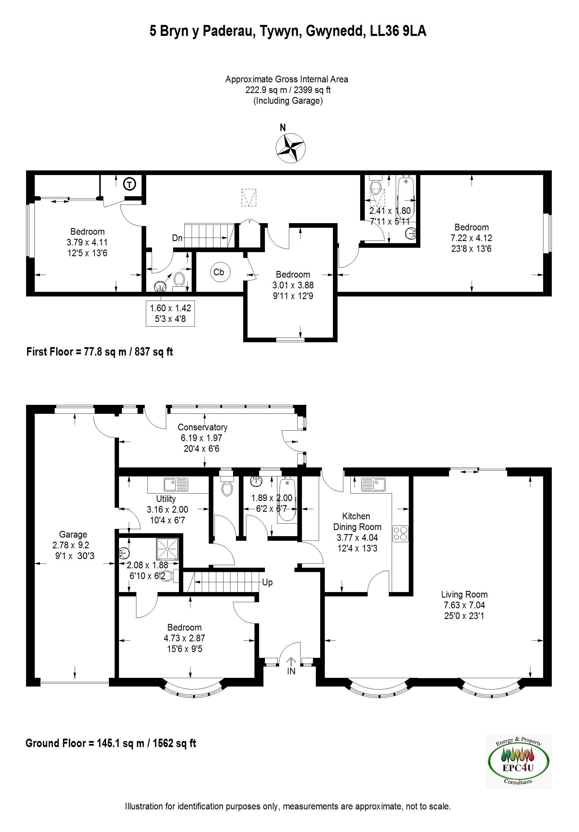 4 bed detached house for sale in Bryn Y Paderau, Tywyn, Gwynedd LL36
