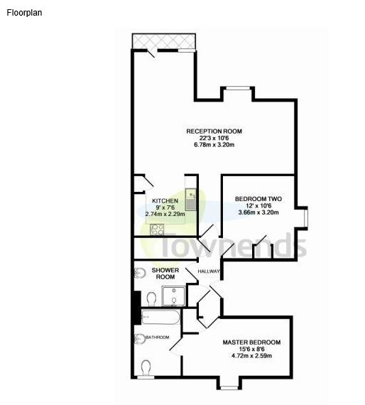 2 Bedrooms Flat to rent in Cranley Road, Guildford GU1