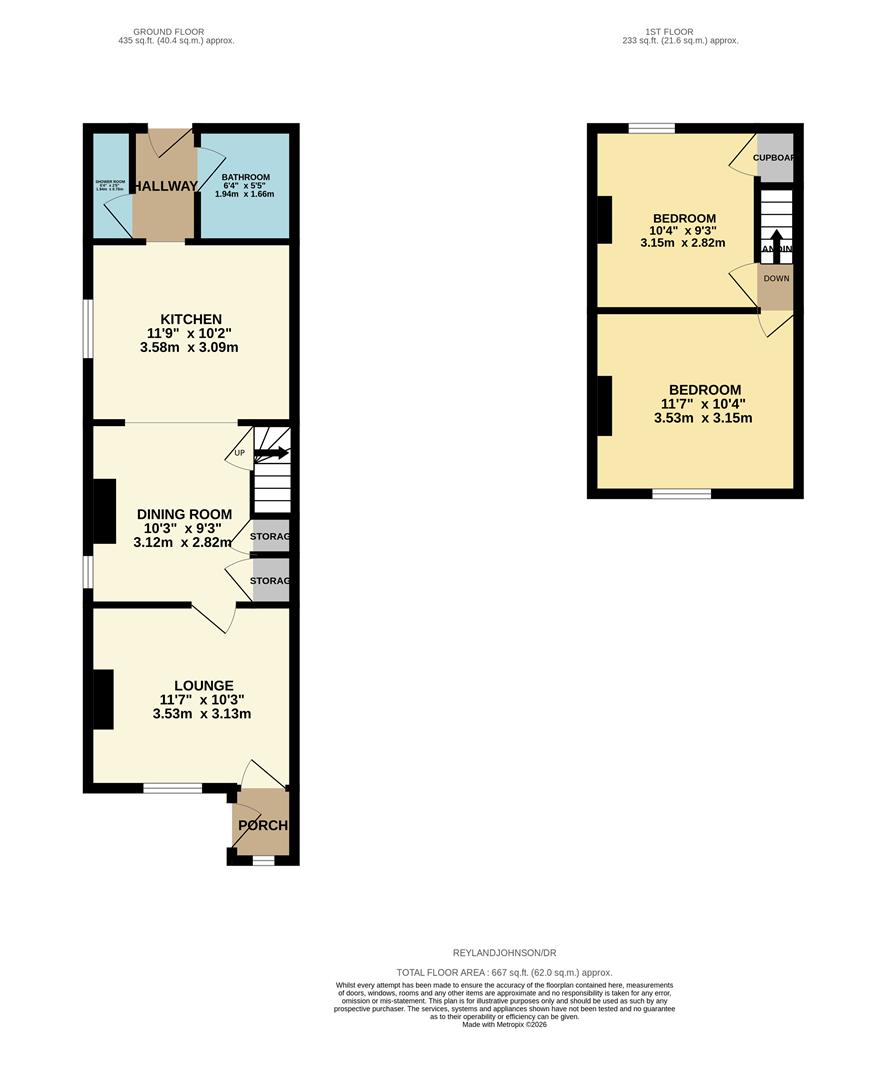 8, Dunmow Road, Bishop's Stortford floorplan