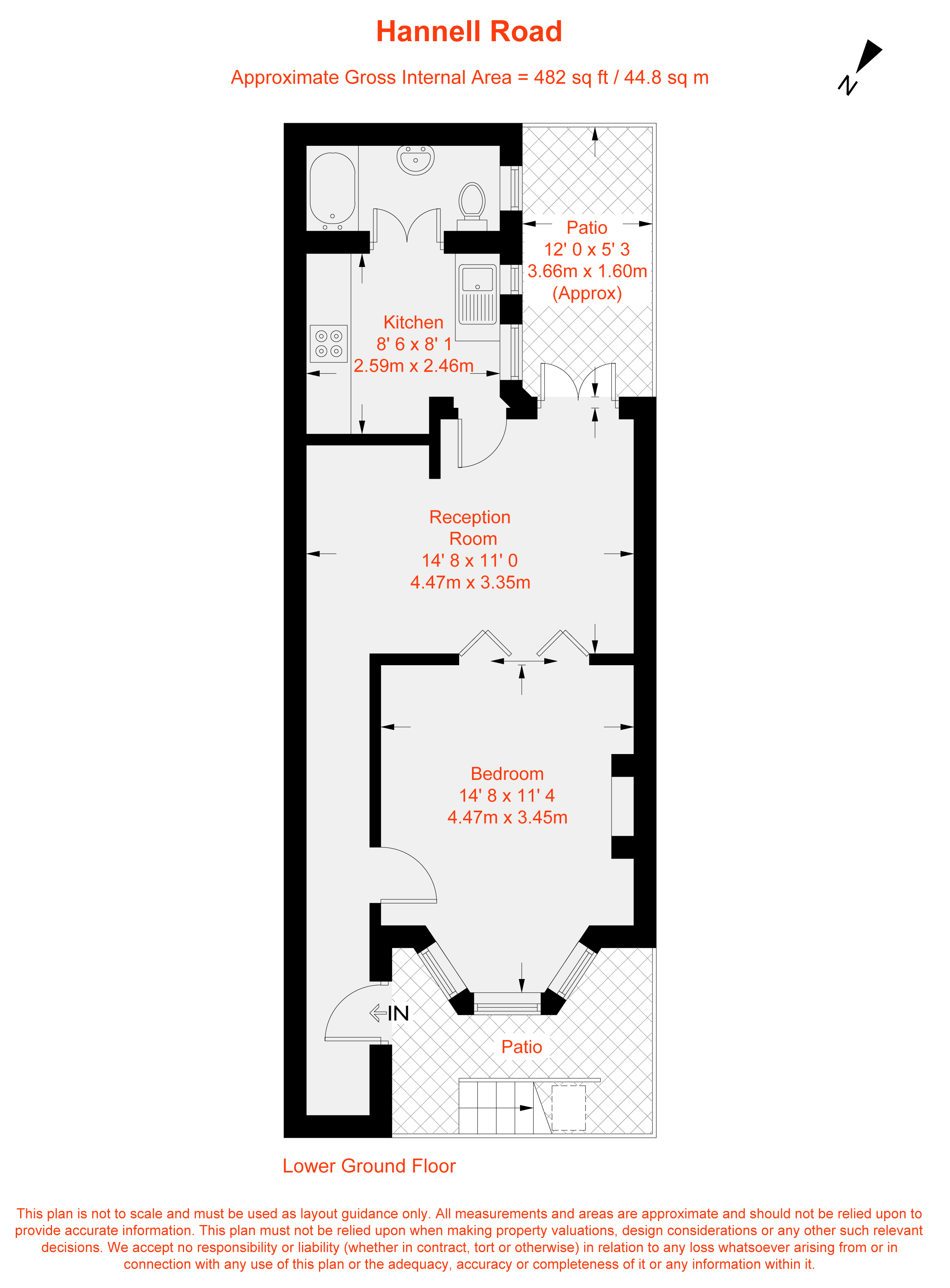 19a, Hannell Road, London floorplan
