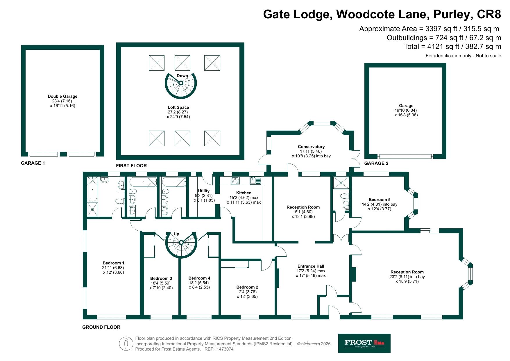 Gate Lodge, Woodcote Lane, Purley floorplan