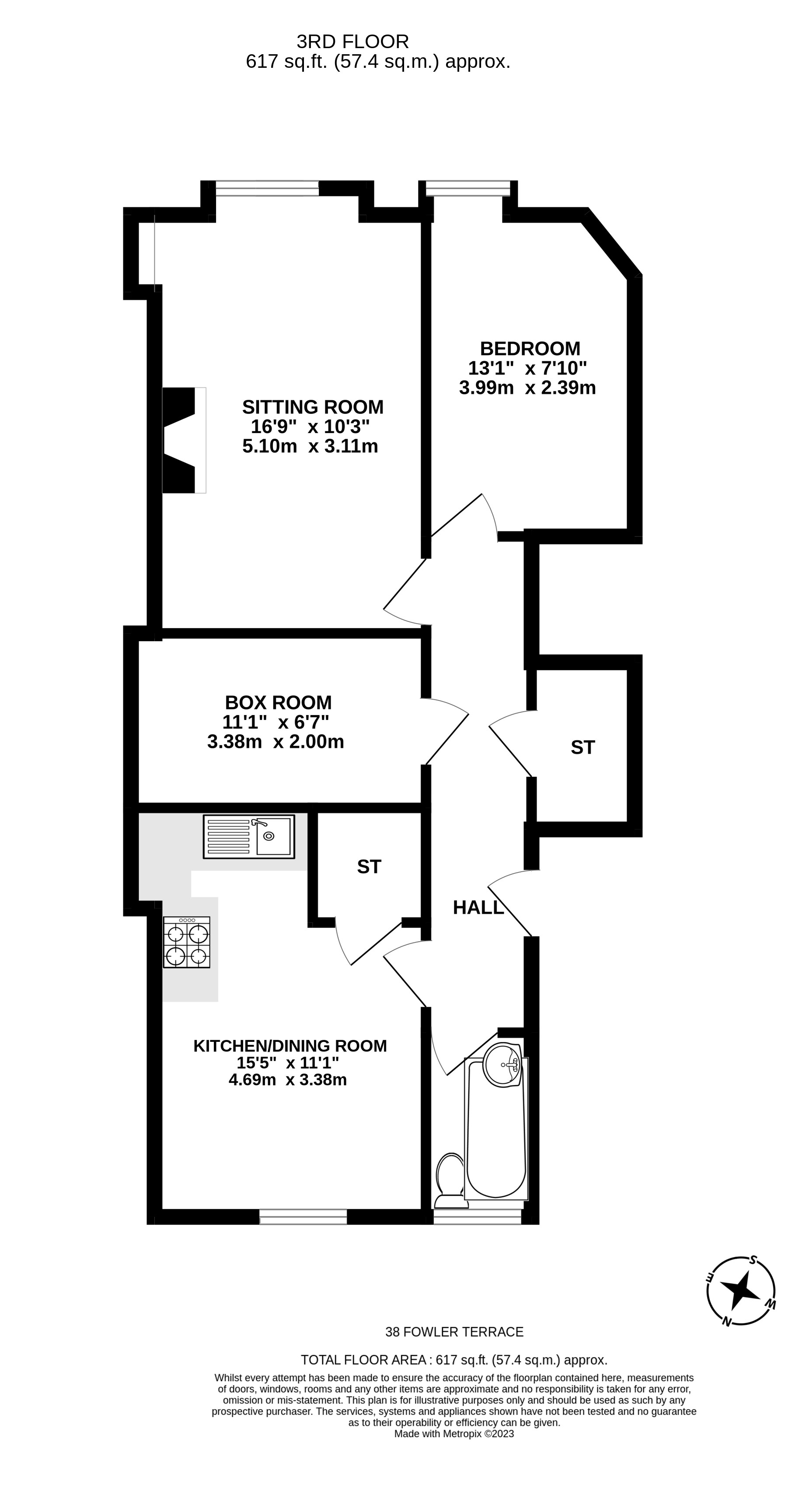 1 bed flat for sale in 38 (3F1) Fowler Terrace, Polwarth, Edinburgh