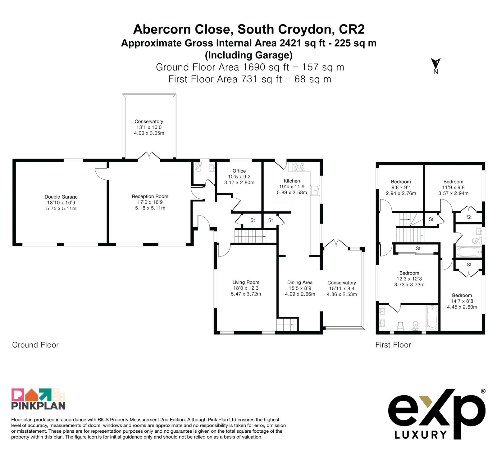 16, Abercorn Close, South Croydon floorplan