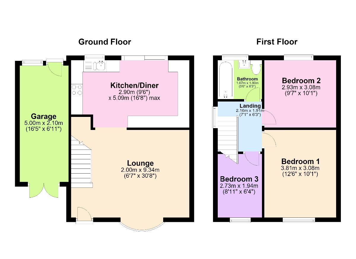 66 Greenfold Avenue, Bolton floorplan