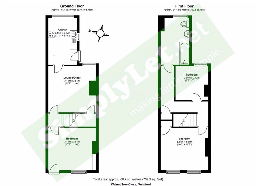 3 Bedrooms Semi-detached house to rent in Walnut Tree Close, Guildford GU1