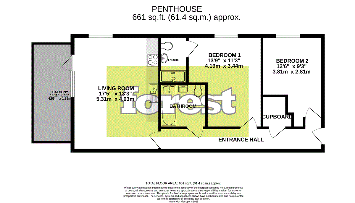 40, Appleton House, Feltham floorplan