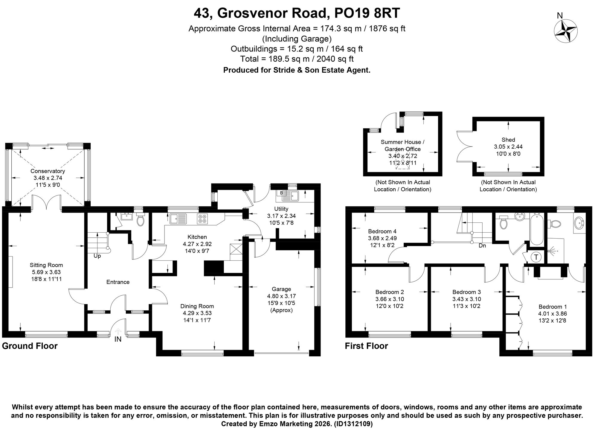 43 Grosvenor Road, Chichester floorplan