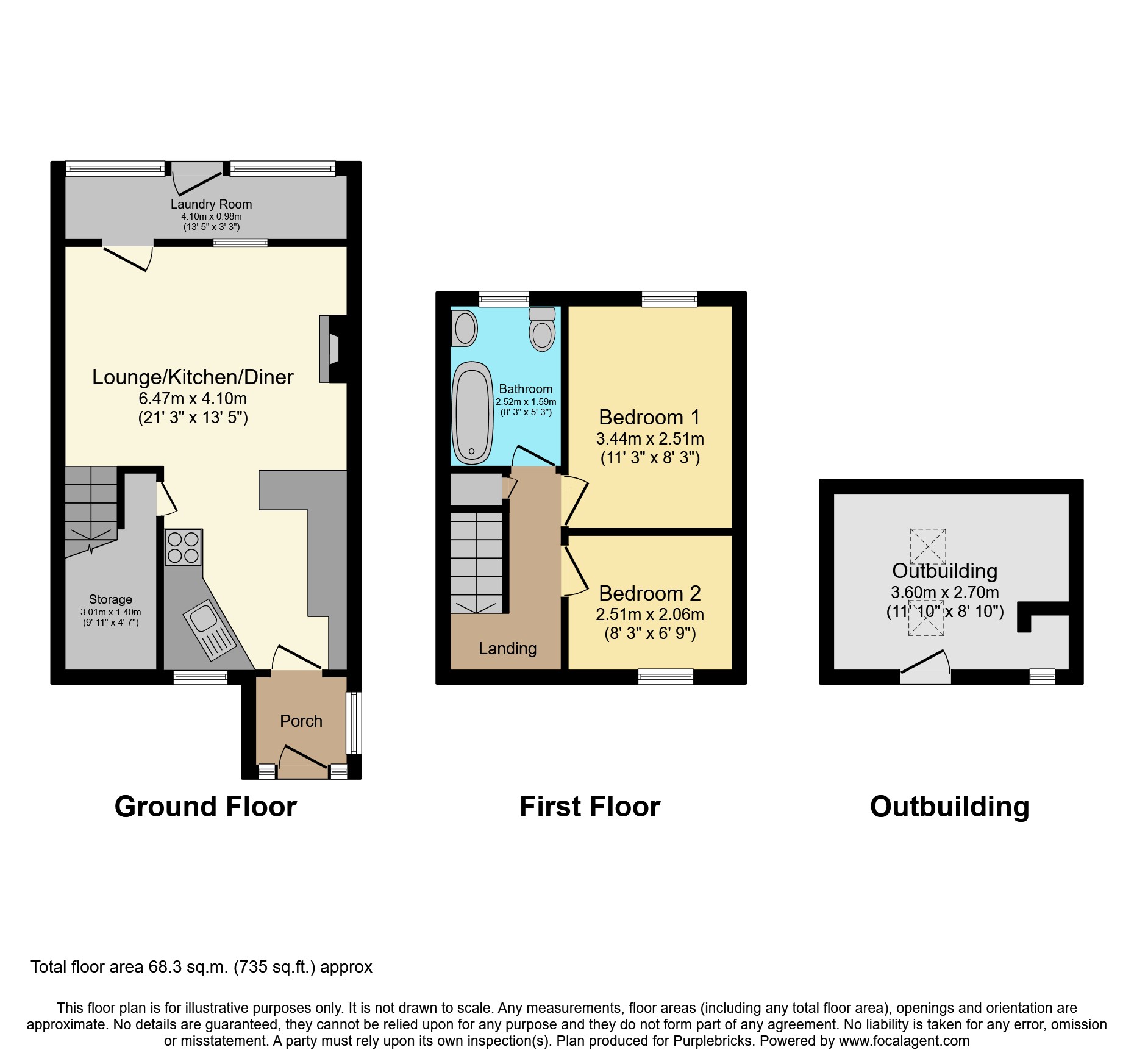 21, Holme Mills Cottages, Holme floorplan