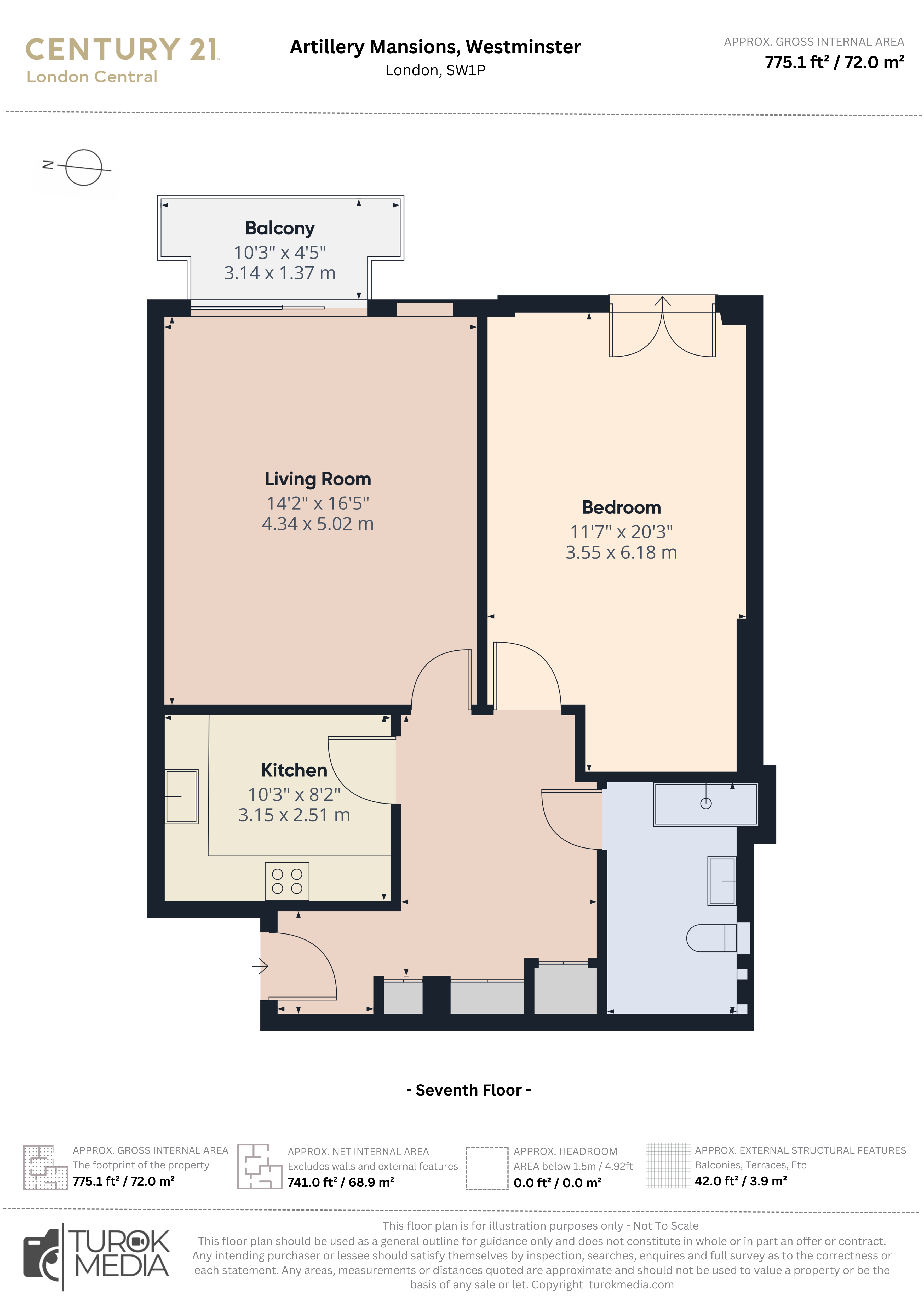 Flat 86, Artillery Mansions, Victoria Street, LONDON floorplan