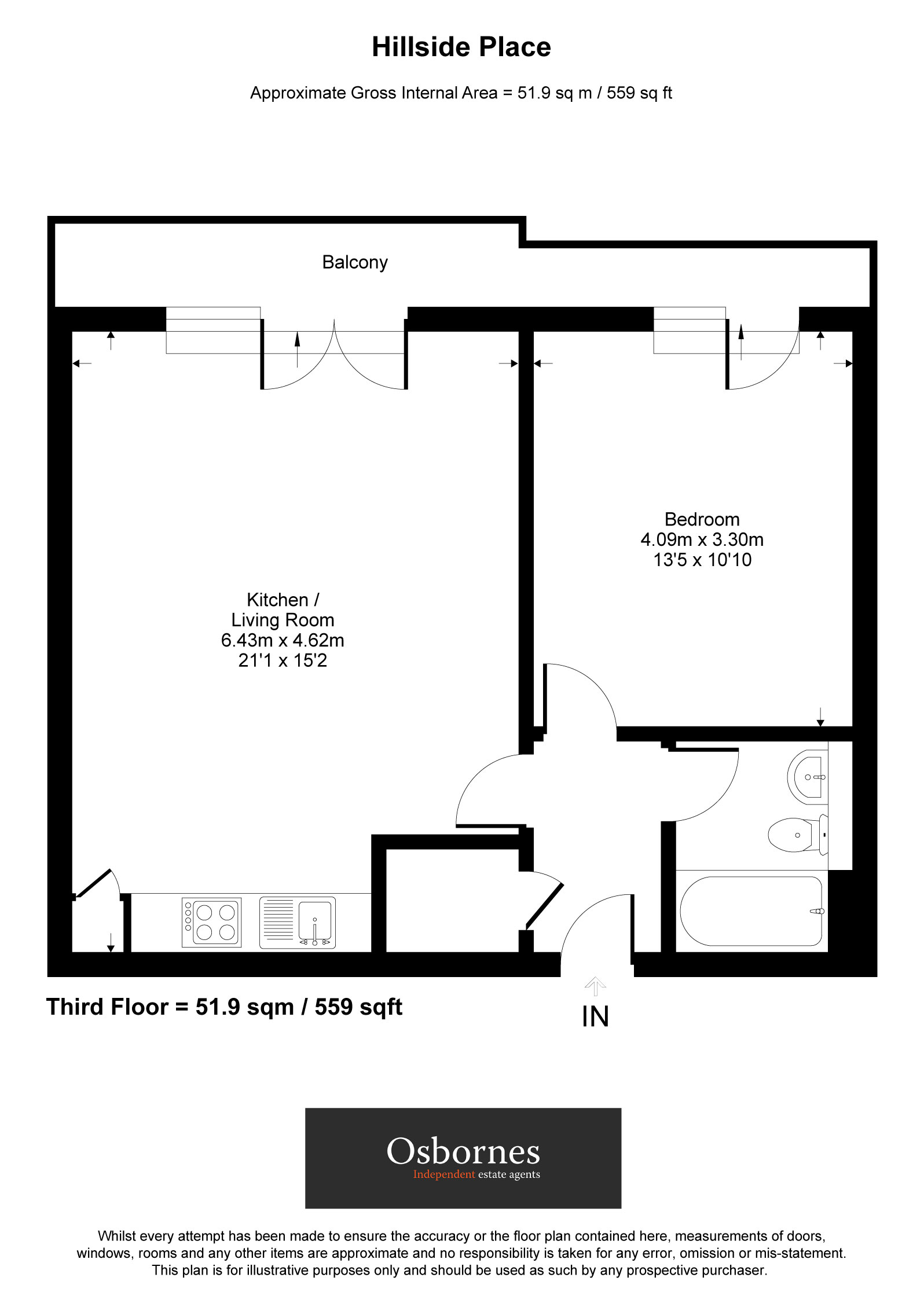 48 Hillside Place 115-117, Farnborough Road, Farnborough floorplan