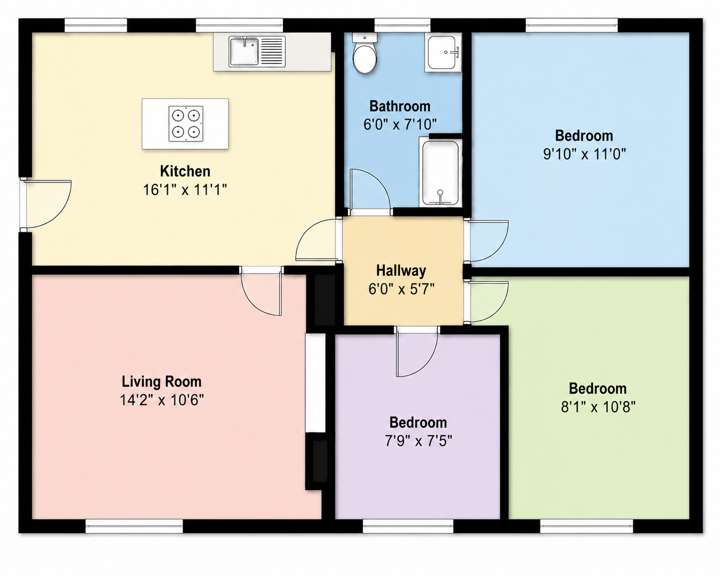 102, Mill View Estate, Maesteg floorplan