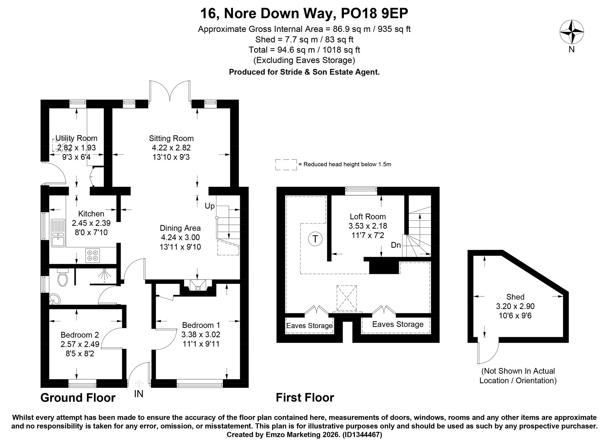 16 Nore Down Way, Chichester floorplan