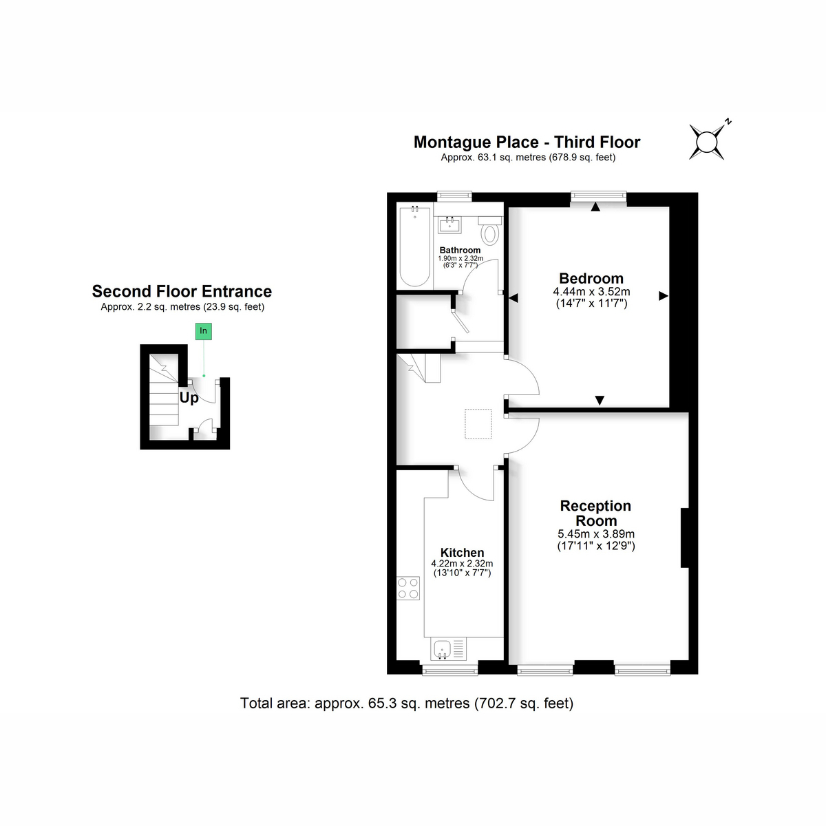 Flat Flat 5, 1, Montagu Place, London floorplan