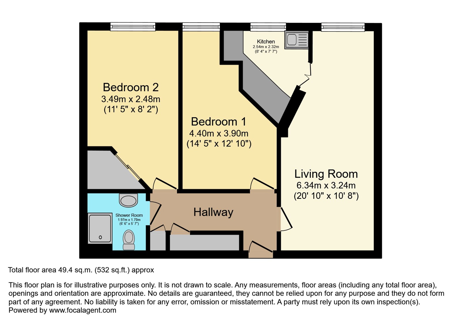 22, Amber Court, Hove floorplan