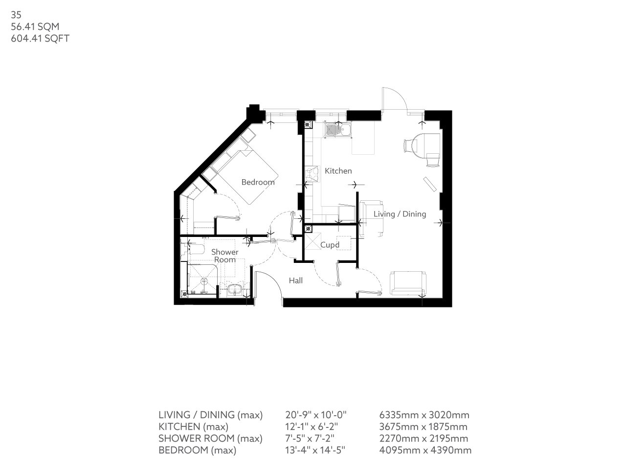 35, Weybridge floorplan