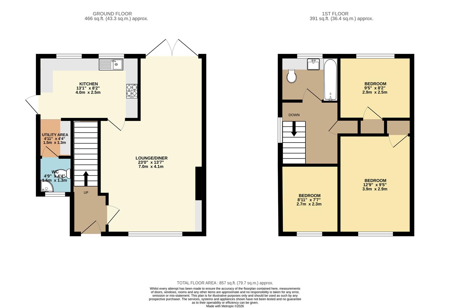 8, Nightingale Drive, Camberley floorplan