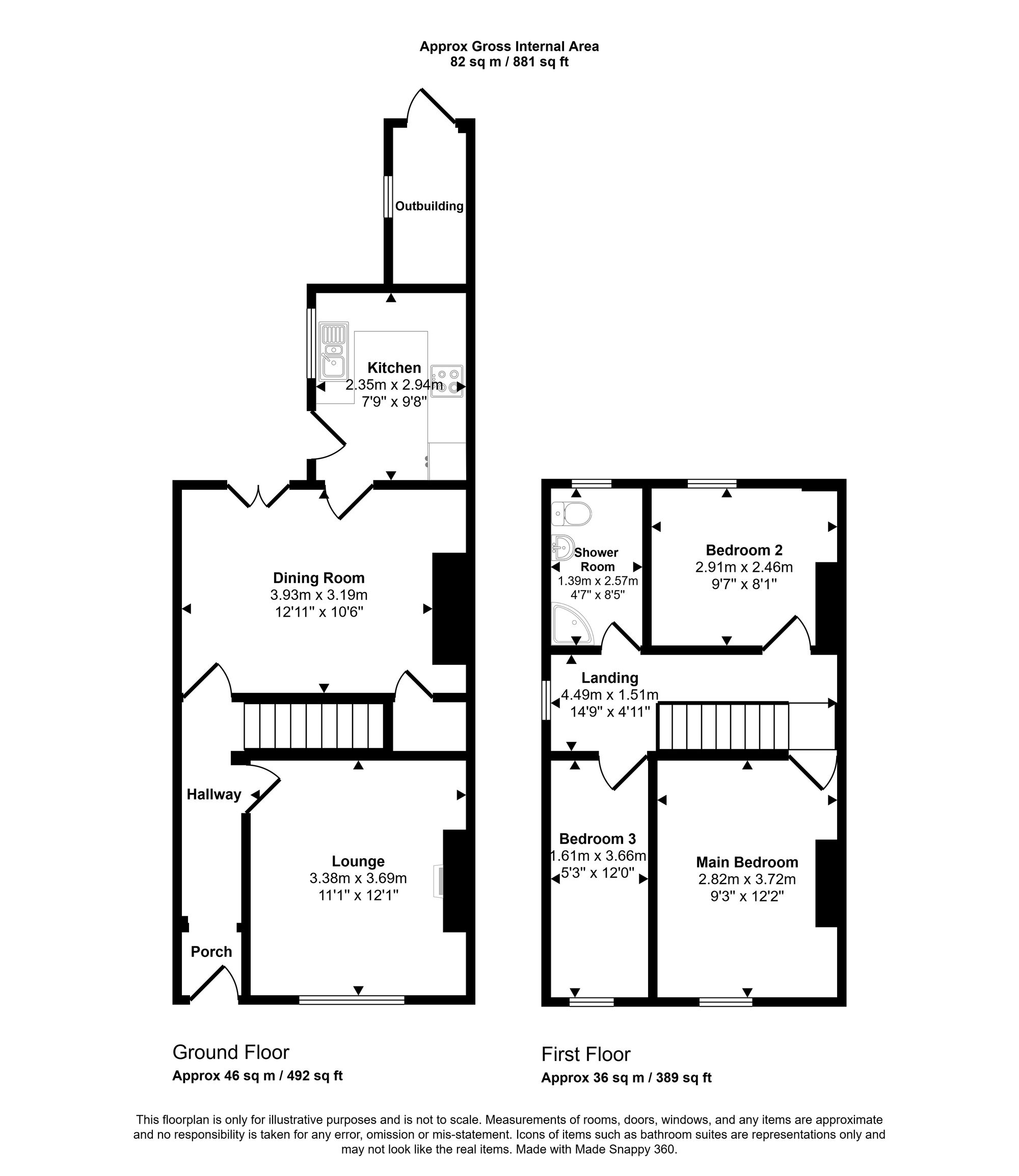 2 Smalley Street, Wigan floorplan