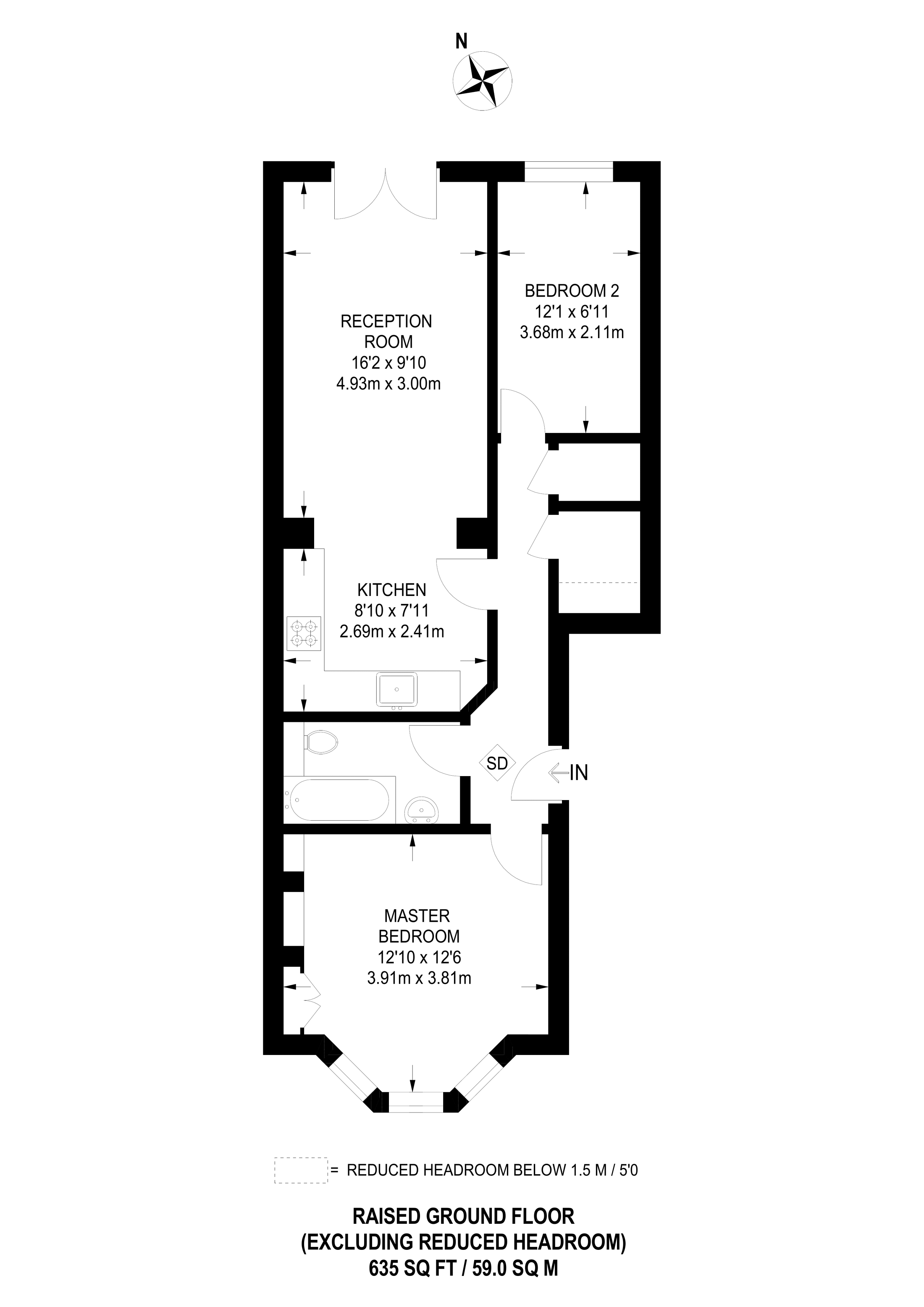 2 Bedrooms Flat to rent in Cadogan Terrace, Victoria Park E9