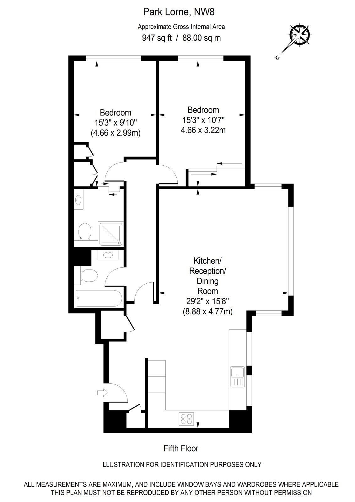 2 Bedrooms Flat to rent in Park Lorne, 111 Park Road, London NW8