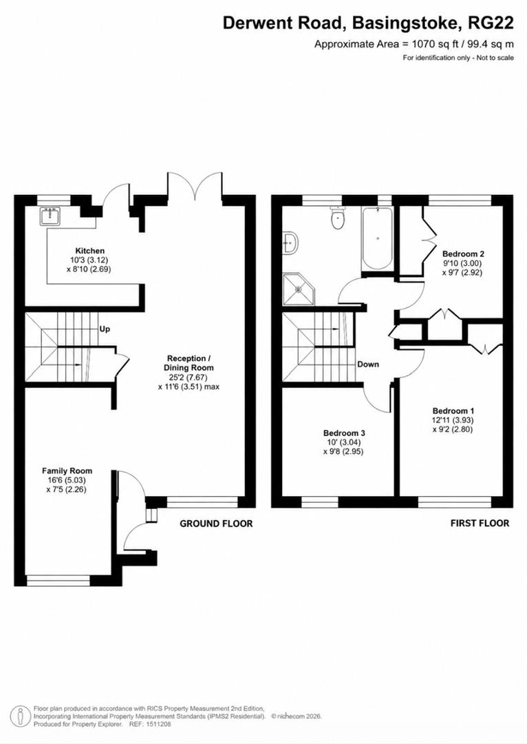 75, Derwent Road, Basingstoke floorplan