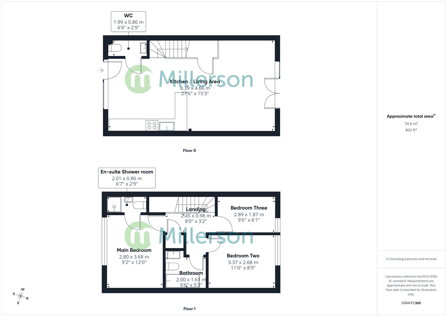 3 Pednandrea Modern, Sea View Terrace, Redruth floorplan