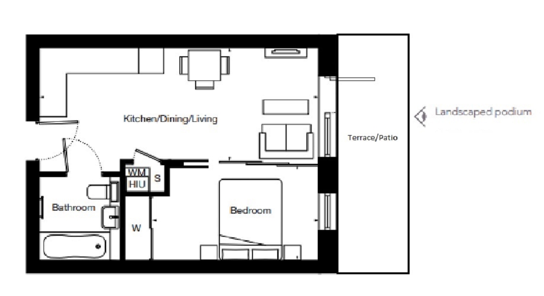 1 Bedrooms Flat to rent in Pegasus Way, Gillingham ME7