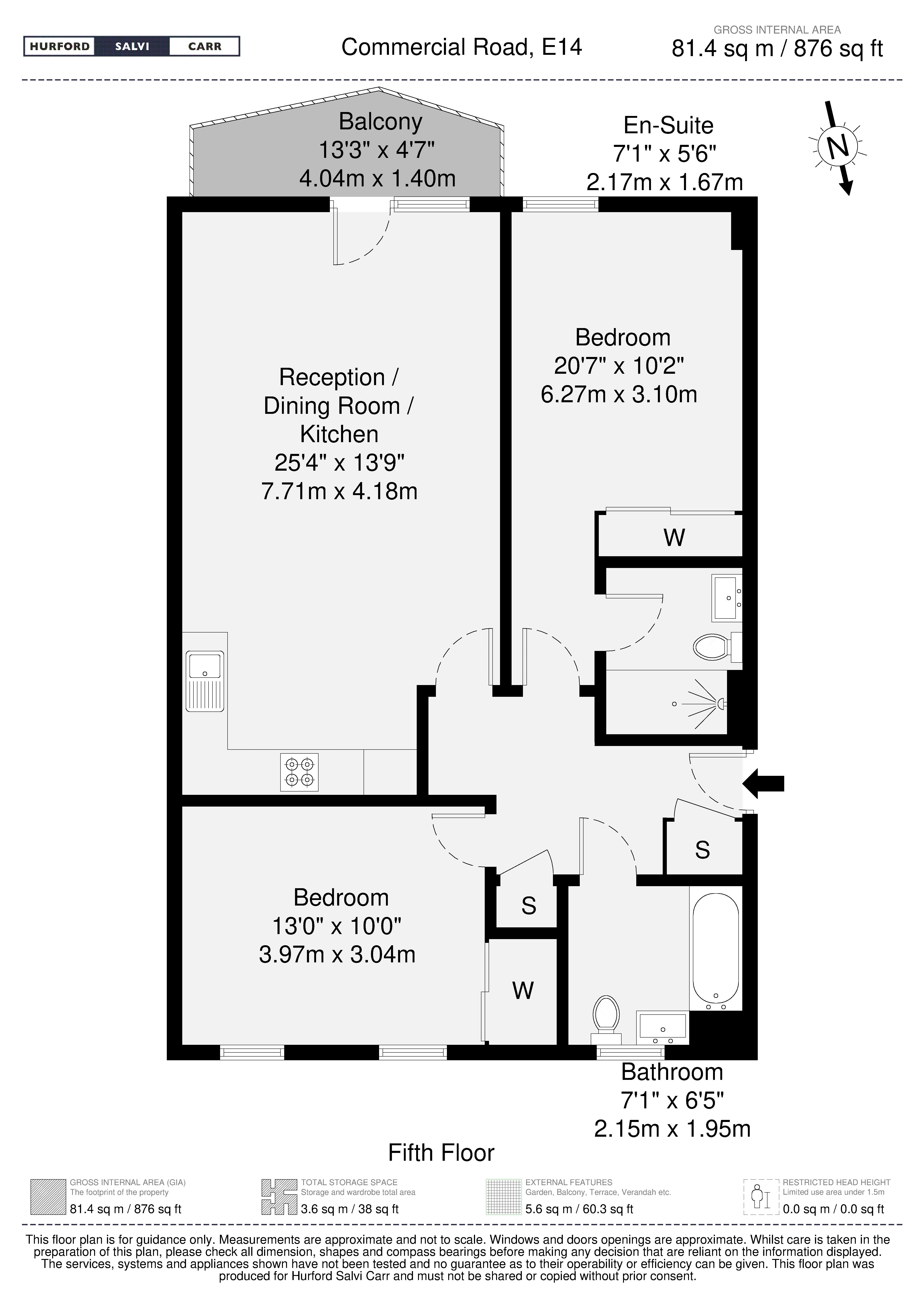 12, Zenith House, 592 Commercial Road floorplan