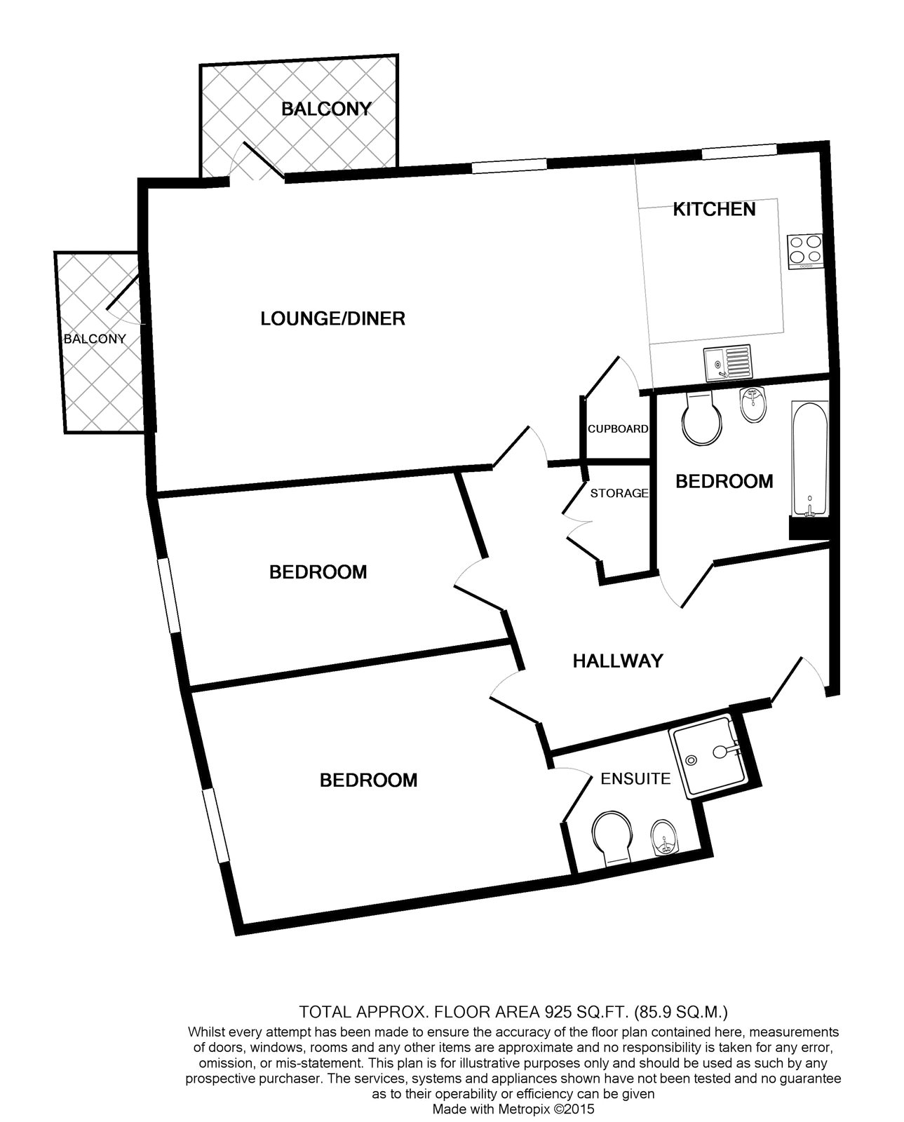 2 Bedrooms Flat to rent in Whitestone Way, Croydon CR0