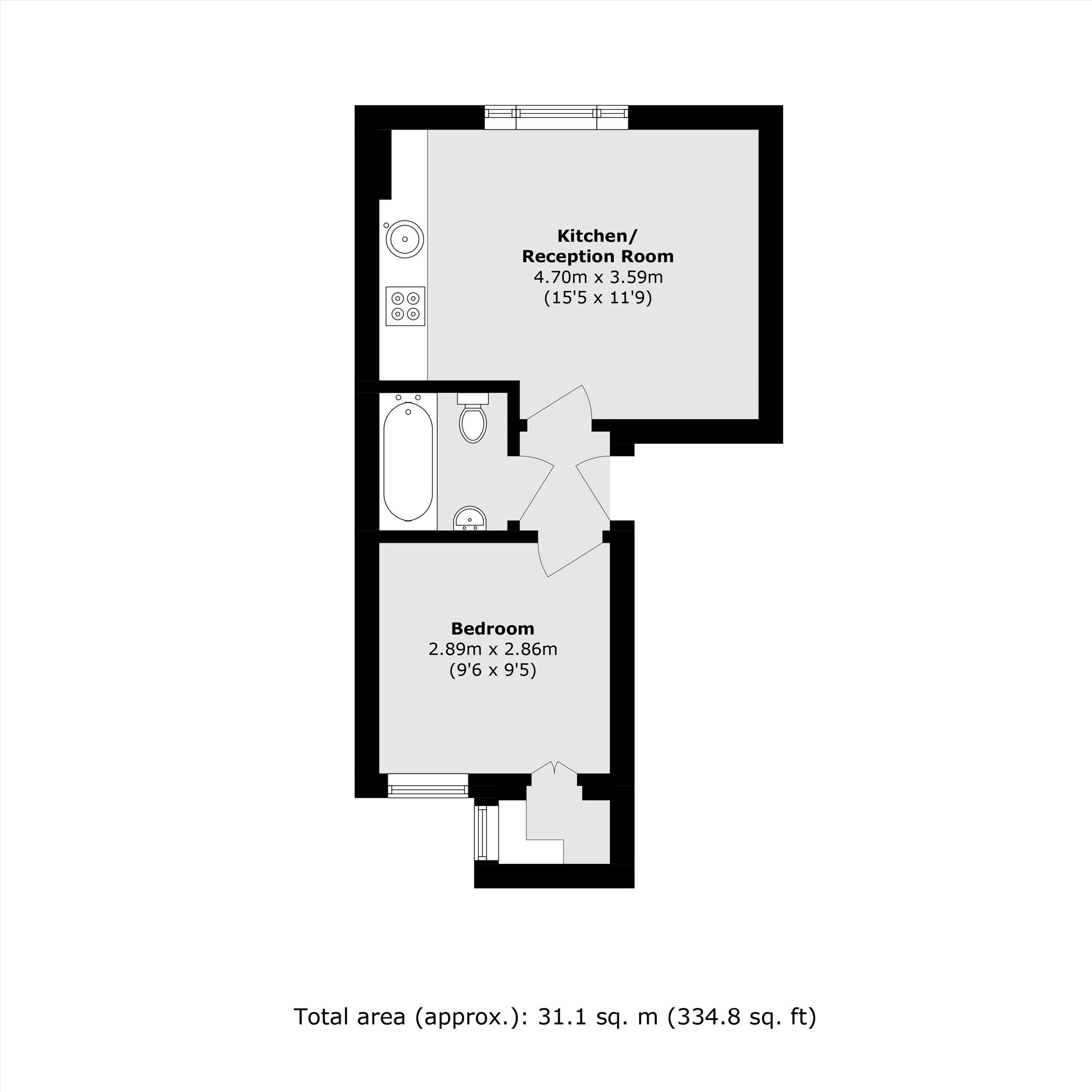 Flat B, 228, Kilburn Lane, London floorplan