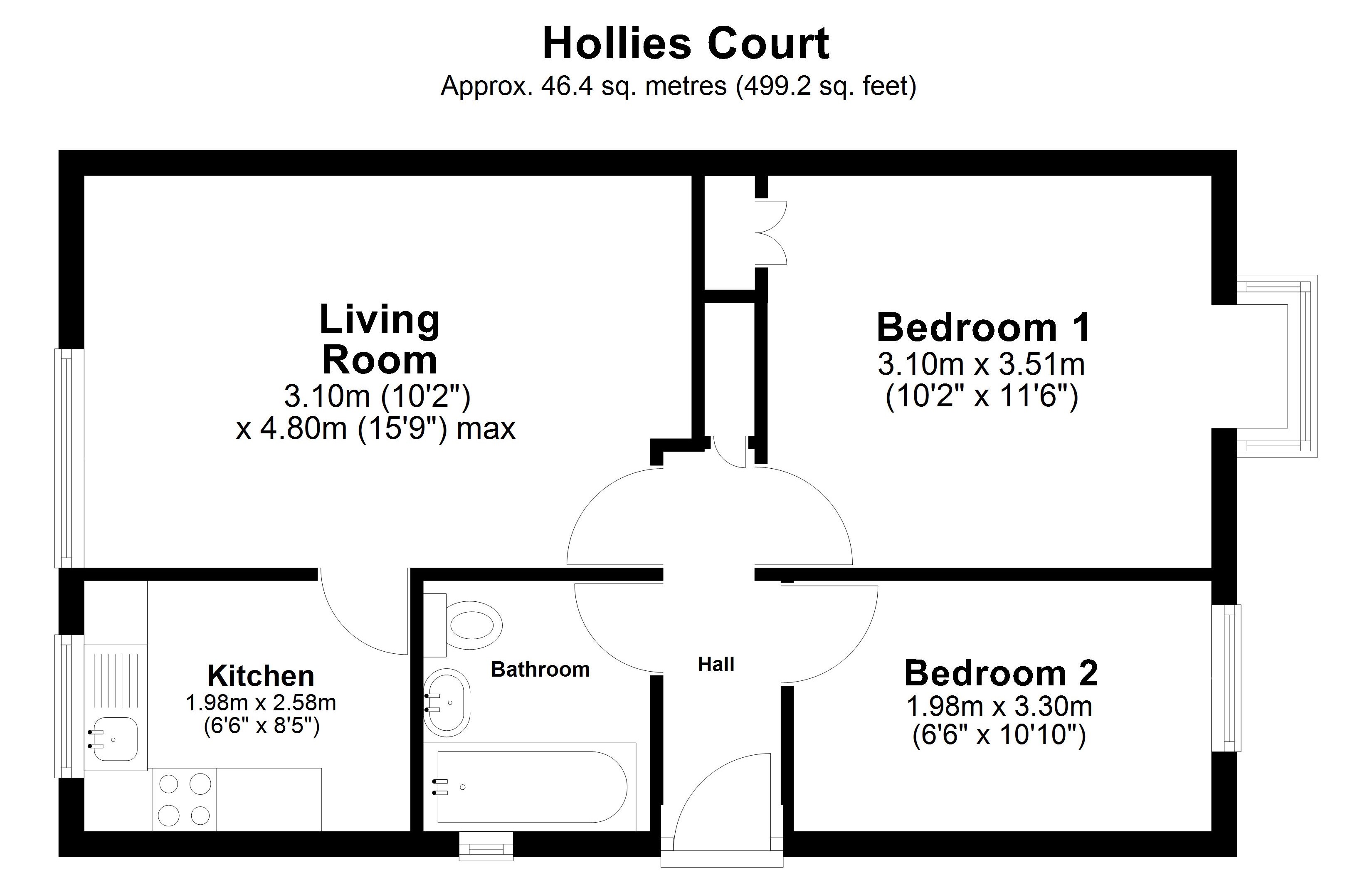 17 Hollies Court, Britannia Road, Banbury floorplan