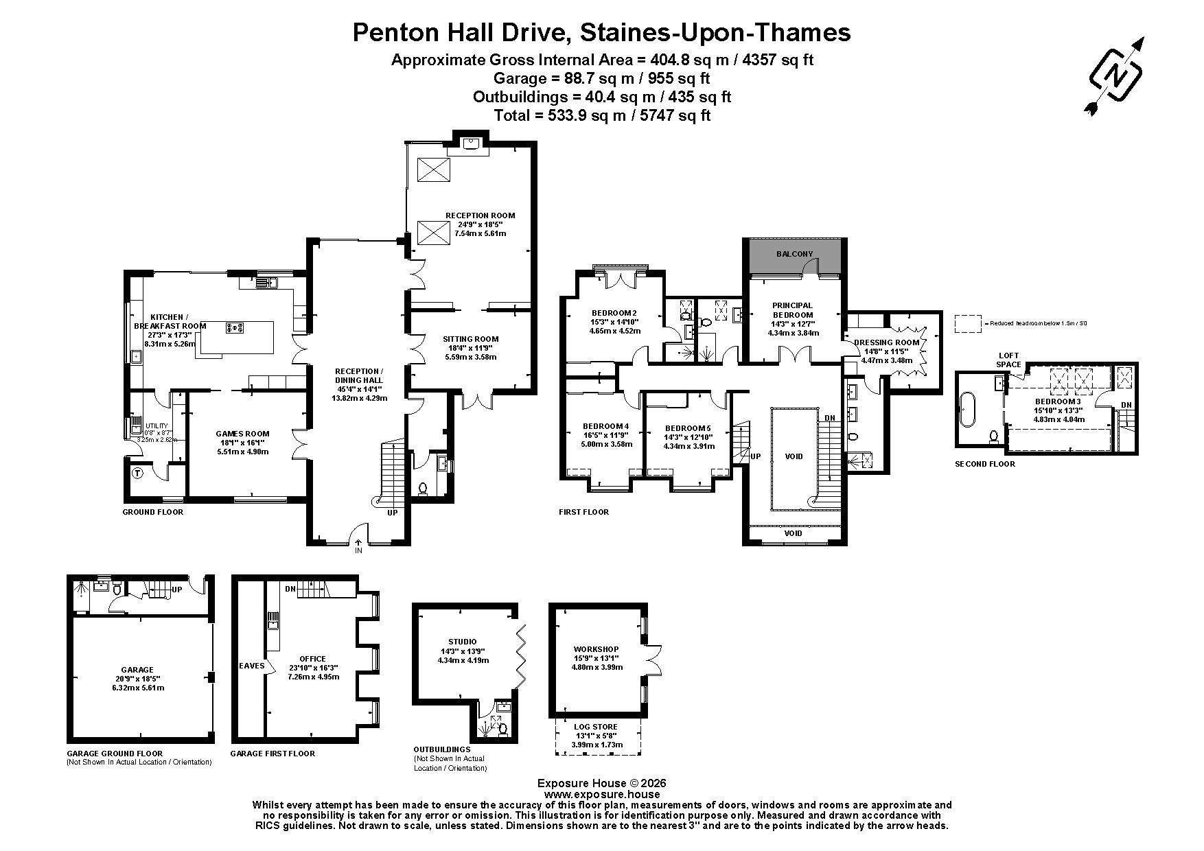 Pond Cottage,, Penton Hall Drive, Surrey floorplan