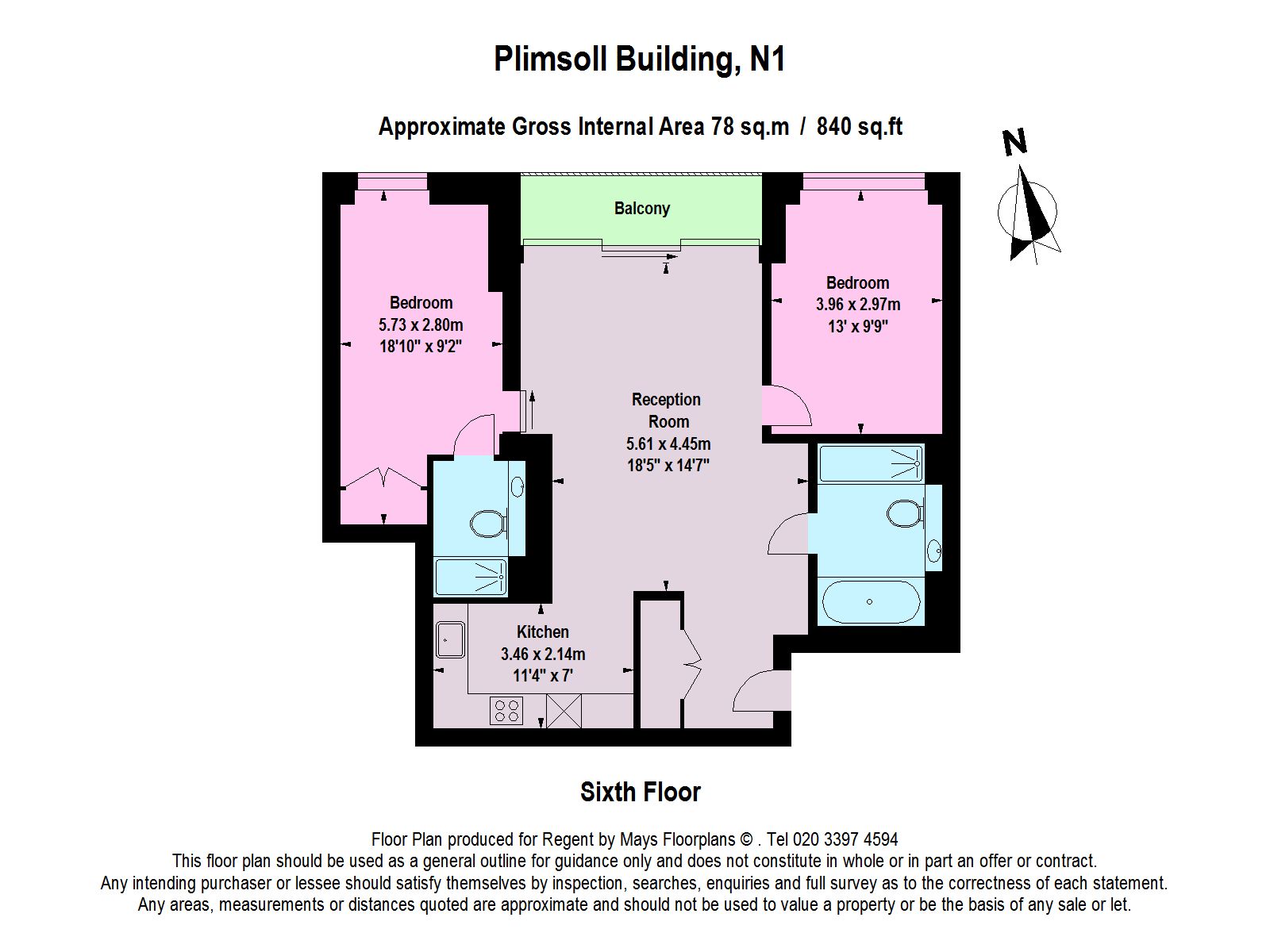 2 Bedrooms Flat to rent in Plimsoll Building, Handyside Street, Kings Cross N1C