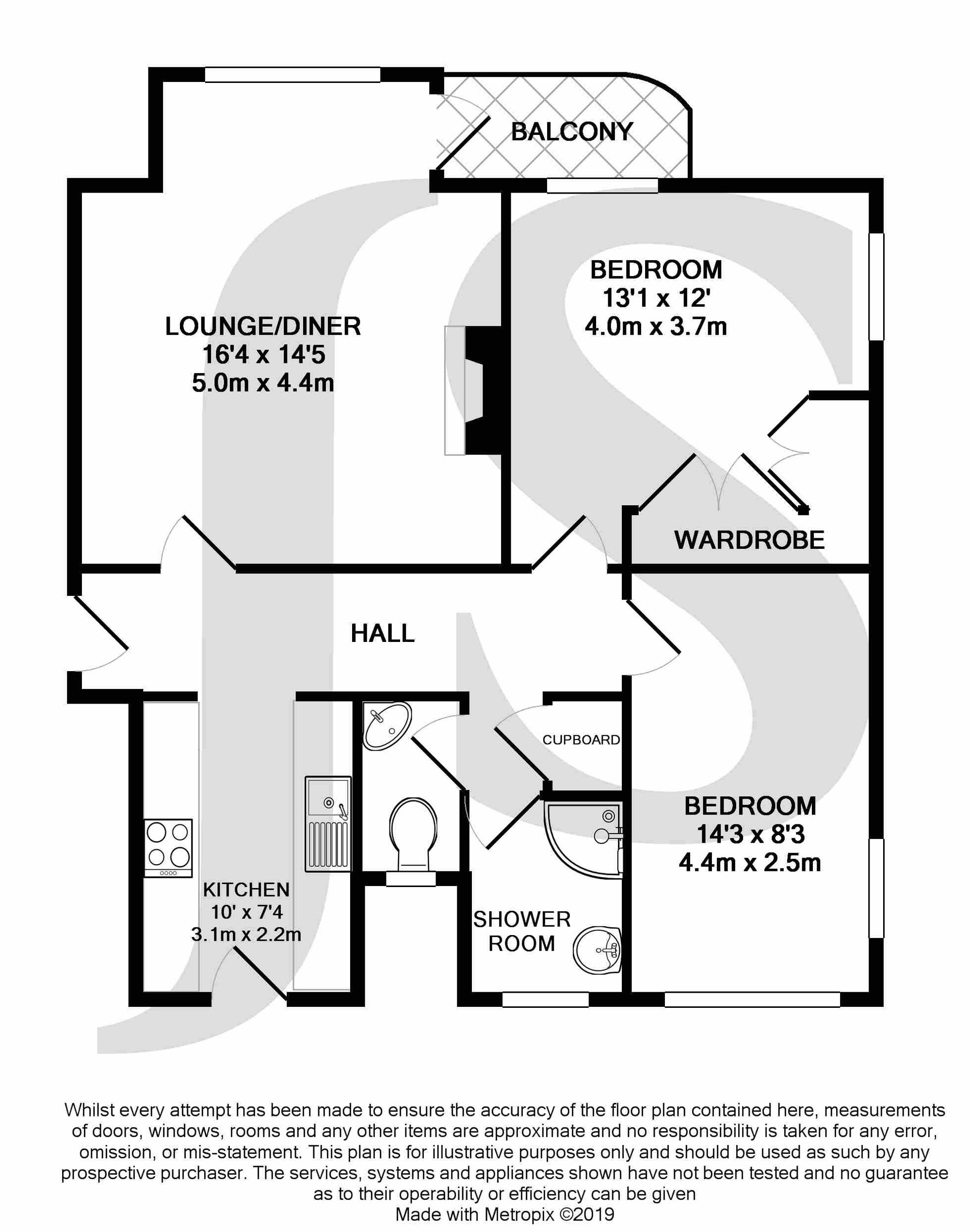 Flat 8, Winchelsea Court Winchelsea Gardens, Worthing floorplan