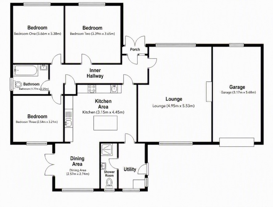 The Little Hermitage, Colletts Bridge Lane, Wisbech floorplan