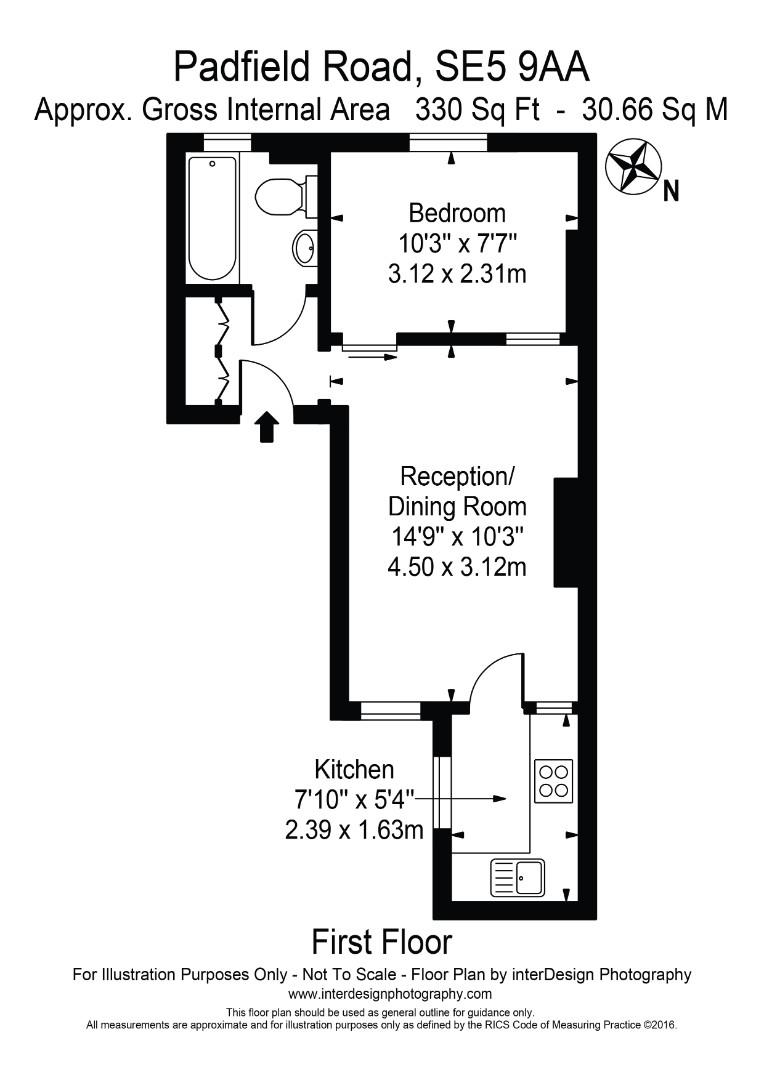Flat 2, 7, Padfield Road, London floorplan