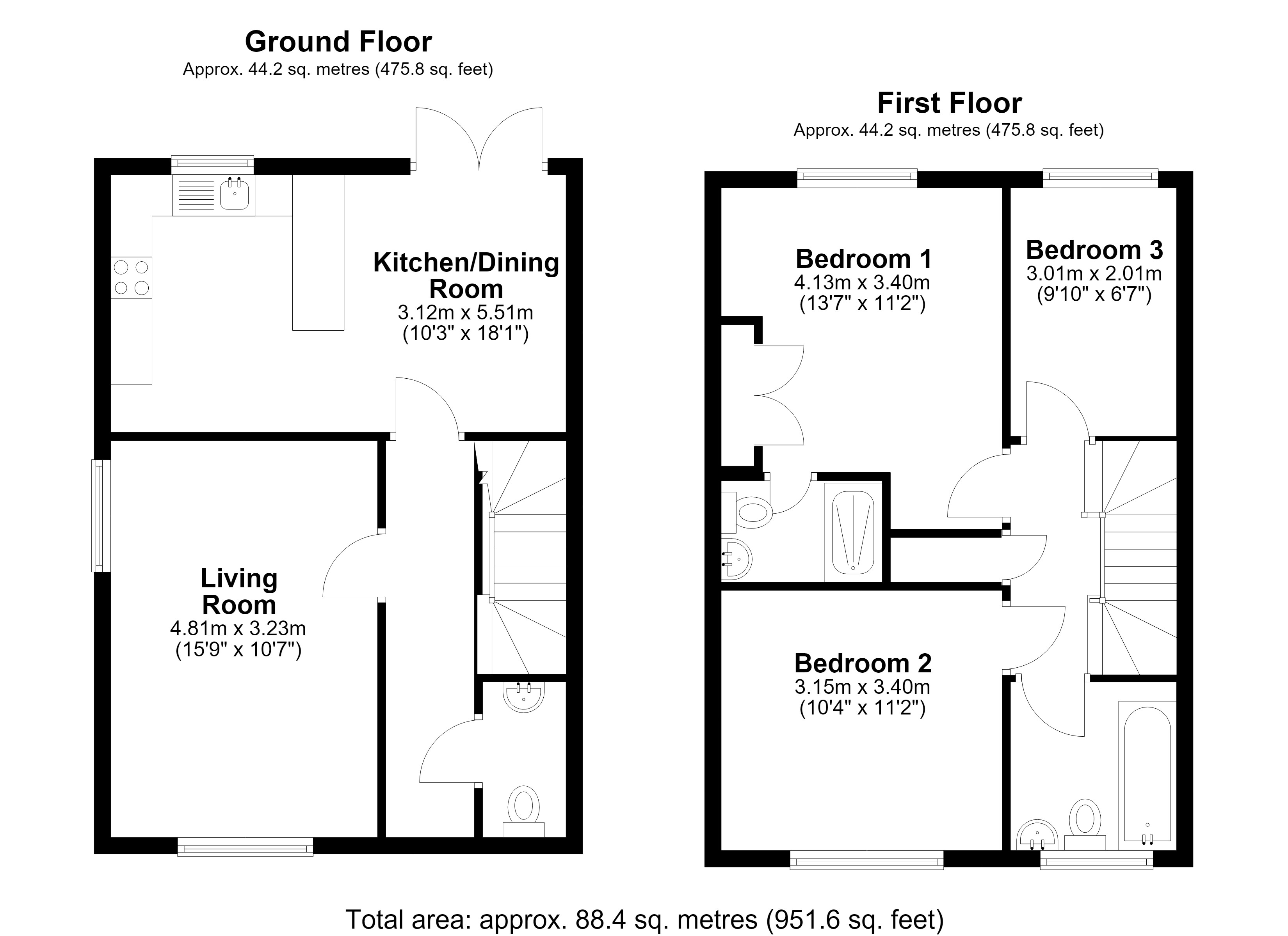 21, Swallows Rise, Westbury floorplan