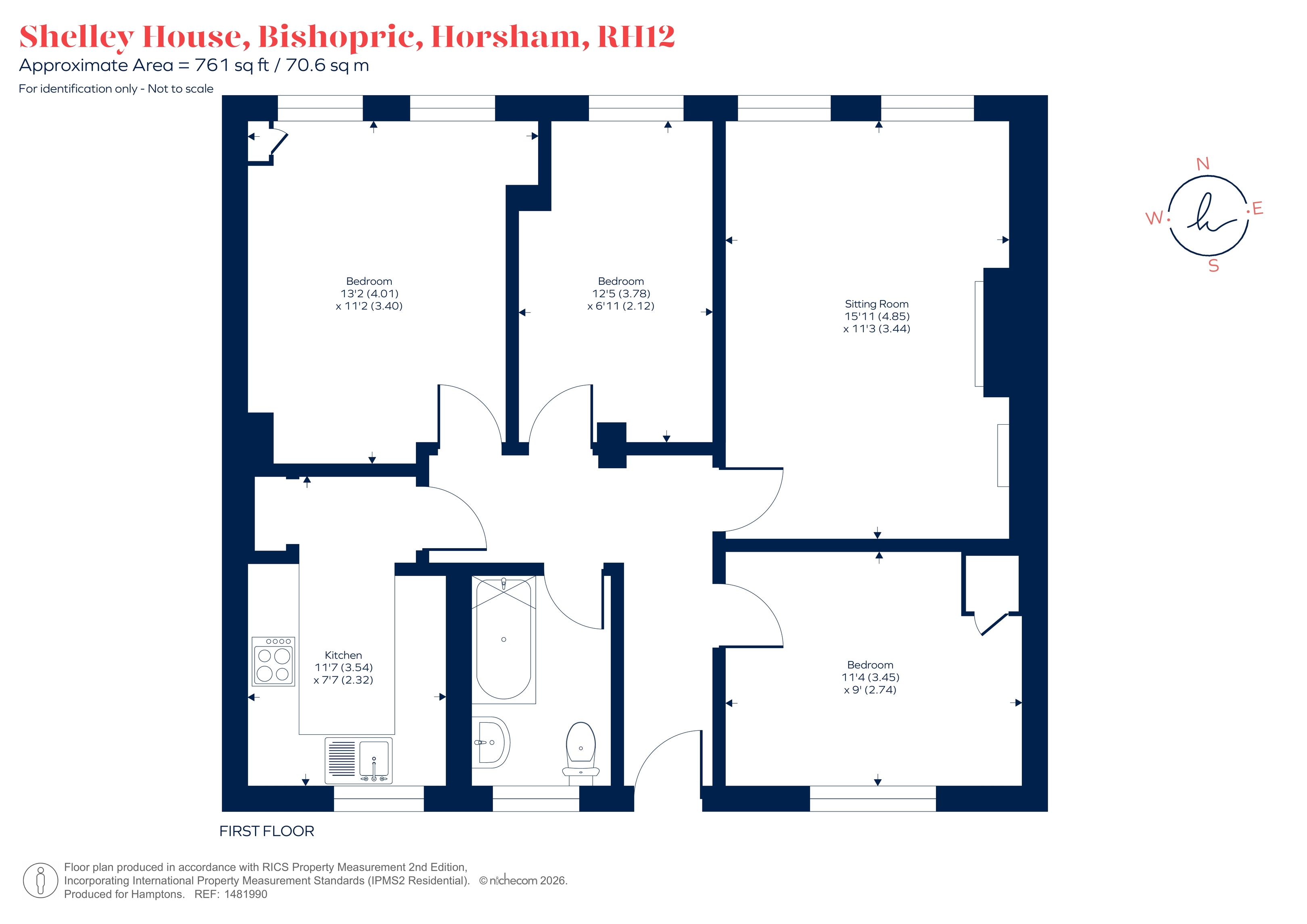 Flat 2, Shelley House, Bishopric, Horsham floorplan