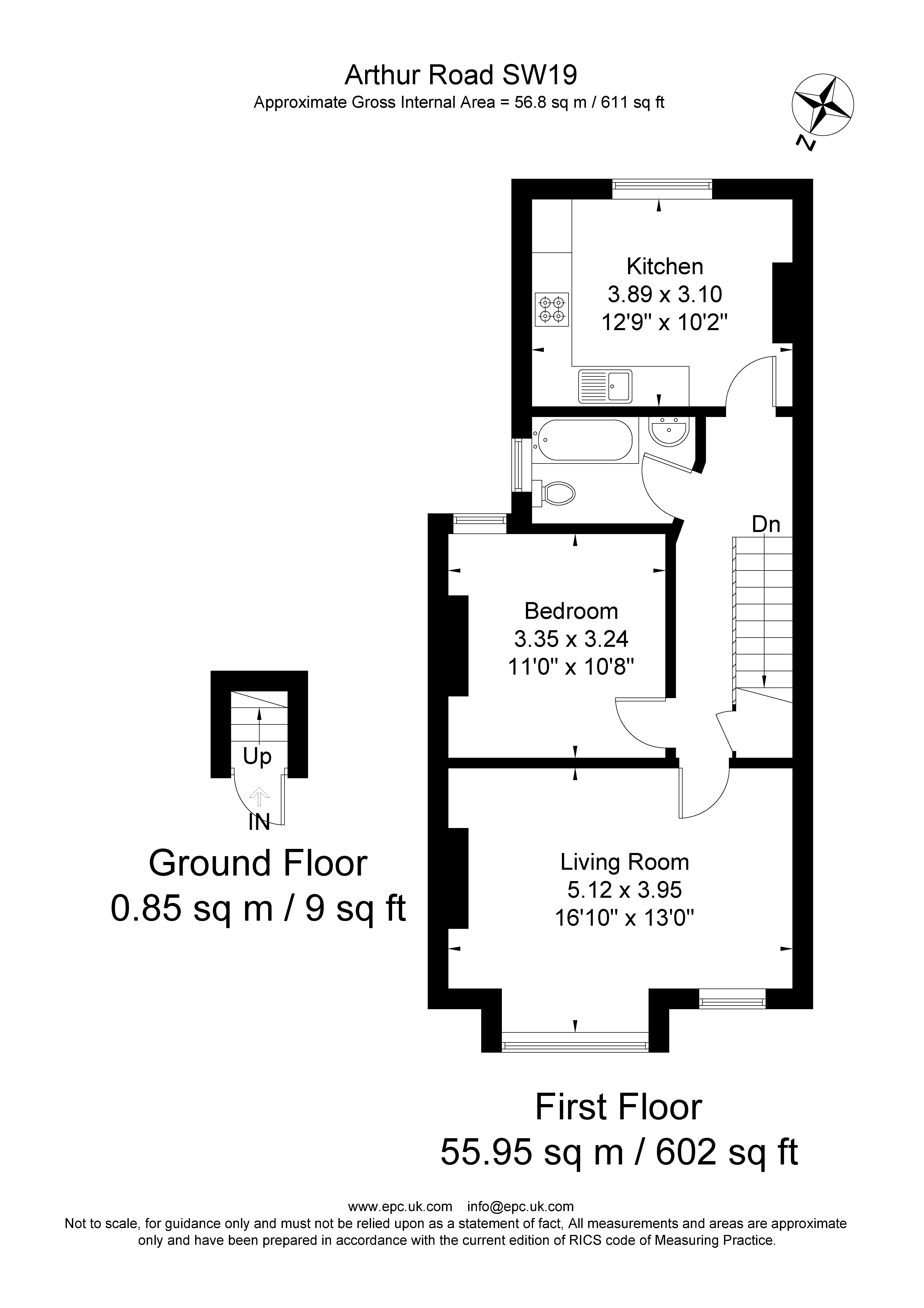 1 Bedrooms Flat to rent in Arthur Road, London SW19