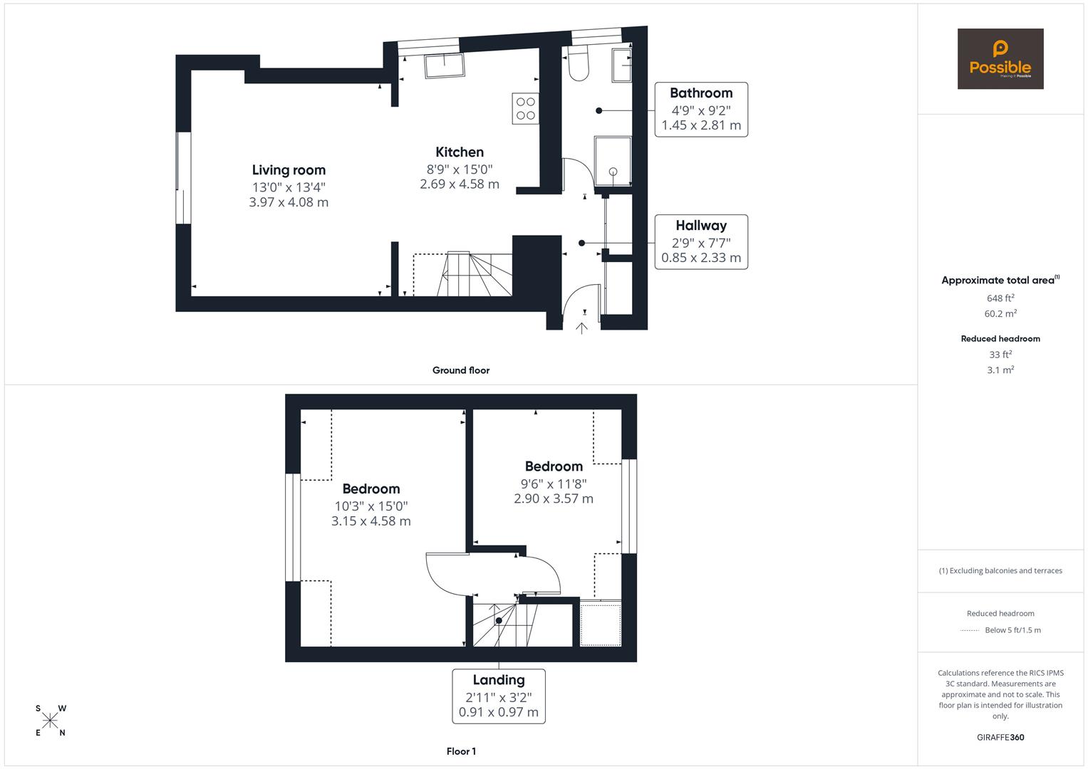 Flat 1R, The Cross, Coupar Angus floorplan