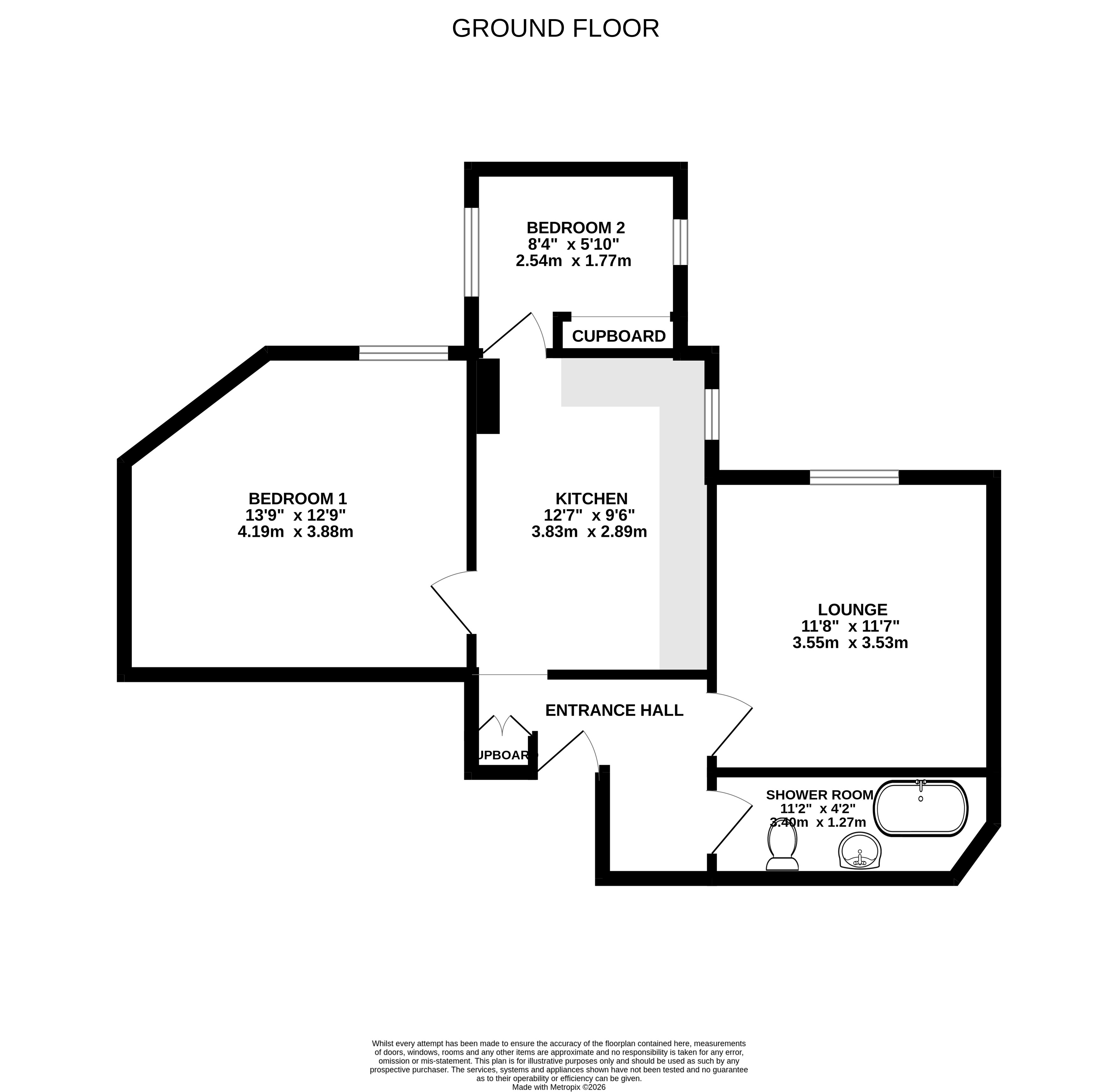 Flat 1, 20, Market Place, Dorset floorplan