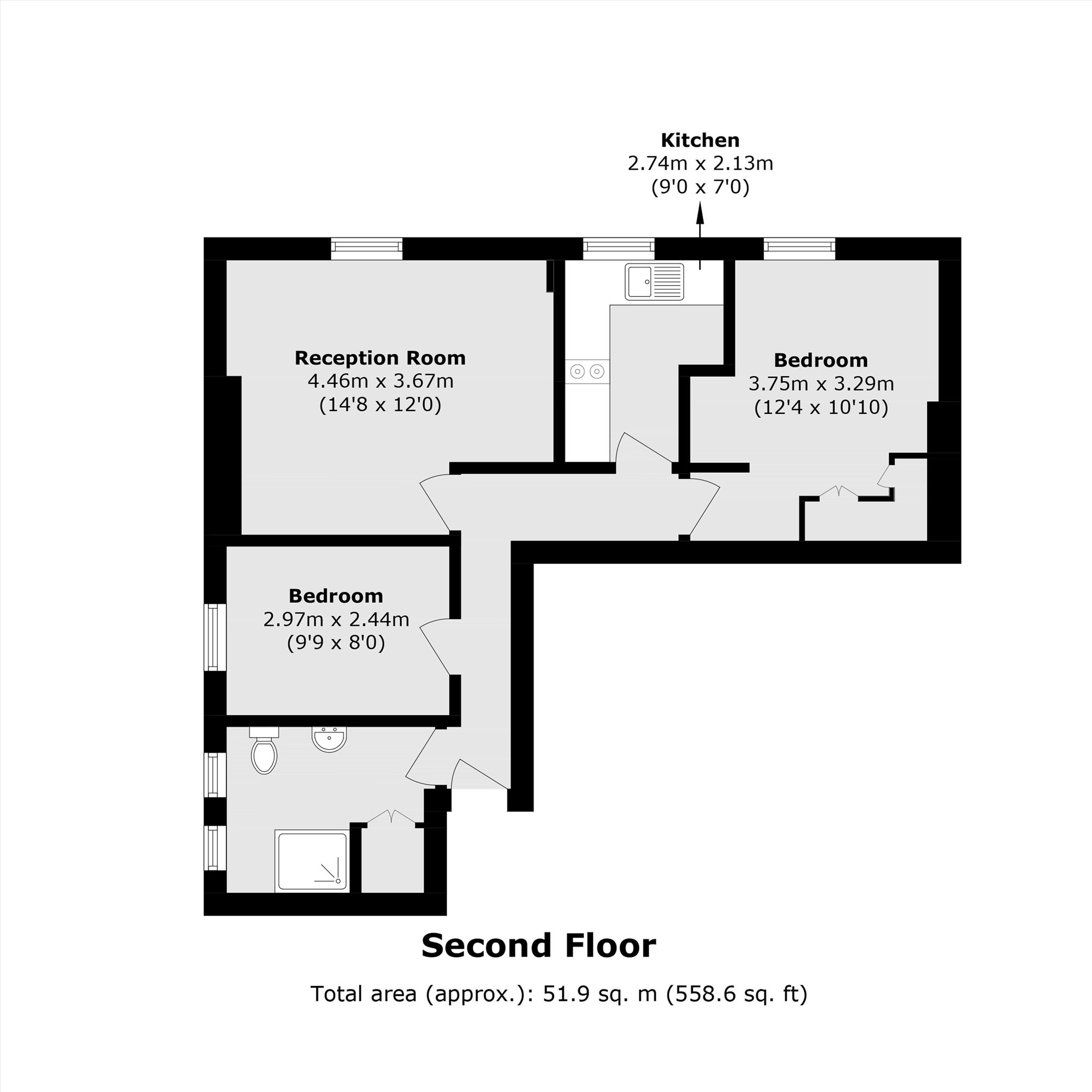 Flat 13, Merchant House, 39, Goulston Street, London floorplan